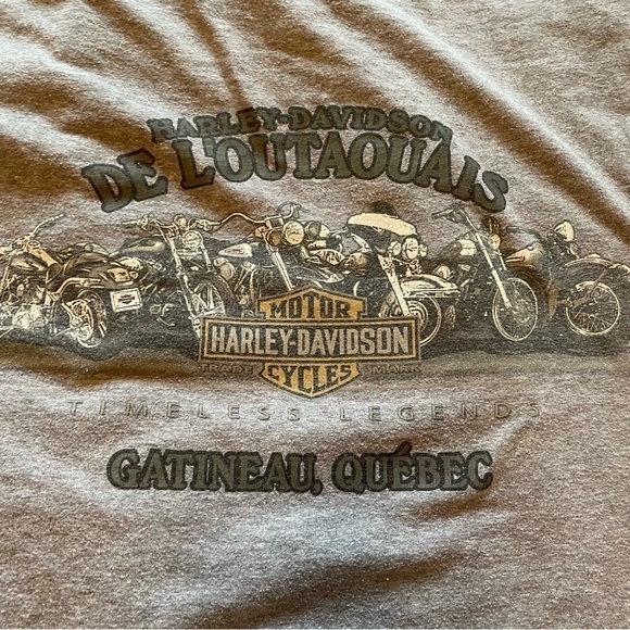Harley Davidson Men’s  T-Shirt Sleeve Pullover-Gatineau, Quebec - Size Large - Picture 10 of 13